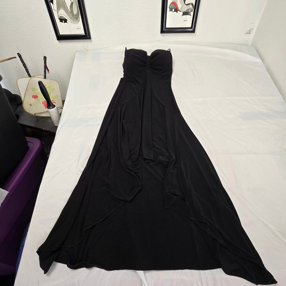 Unbranded Women's Asymmetrical Cocktail Dress size 2-4 Black 100% Polyester